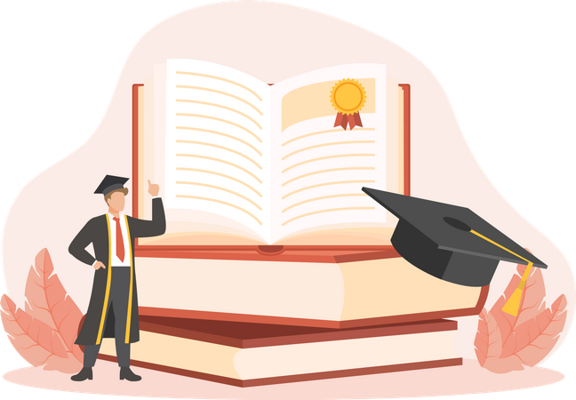 Graduate Student celebrate ceremony  Illustration