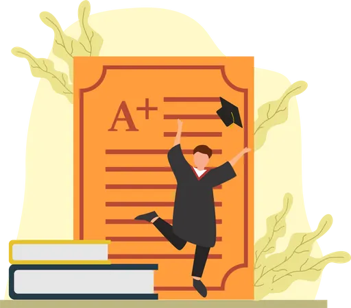 Graduation Flat Design Illustration