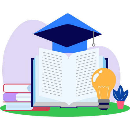 Graduation books  Illustration