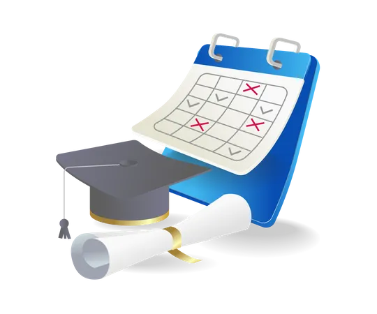 Graduation calendar  Illustration