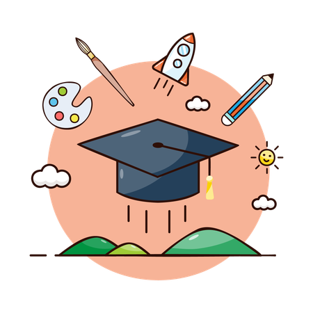 Graduation cap  Illustration