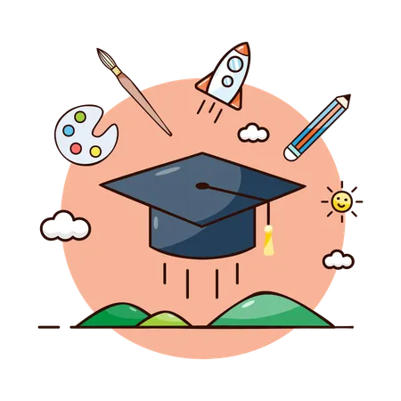 Graduation cap  Illustration