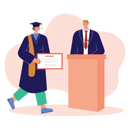 Graduation ceremony Illustration