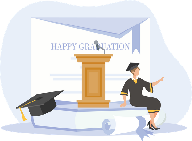 Graduation ceremony  Illustration