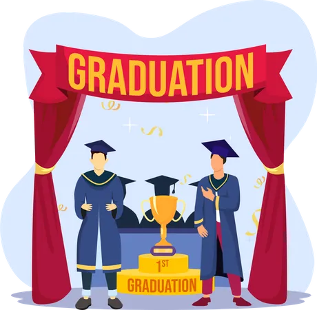 Graduation ceremony competition  Illustration