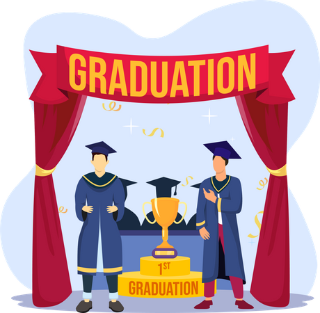 Graduation ceremony competition  Illustration