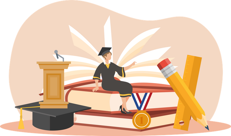 Graduation Ceremony  Illustration