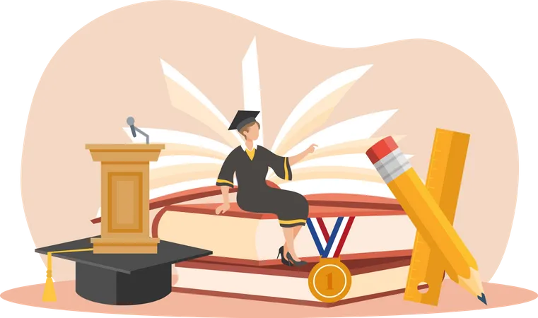 Graduation Ceremony  Illustration