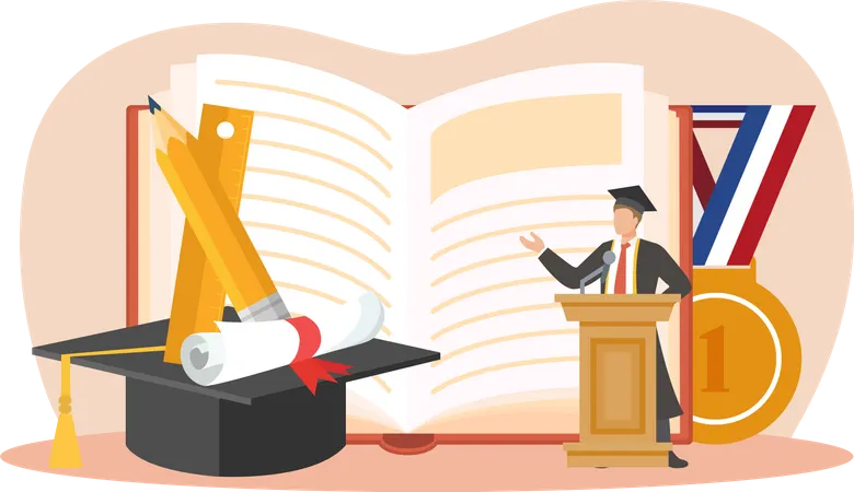 Graduation Ceremony  Illustration