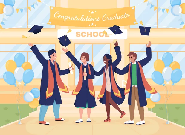 Graduation ceremony  Illustration