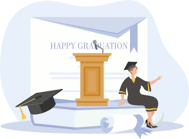 Graduation ceremony  Illustration