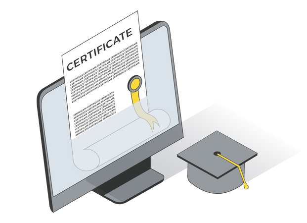 Graduation Certificate Illustration