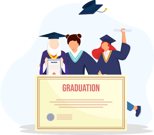Graduation certificate  Illustration