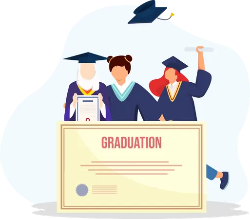 Graduation certificate  Illustration