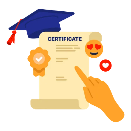 Graduation Certificate  Illustration