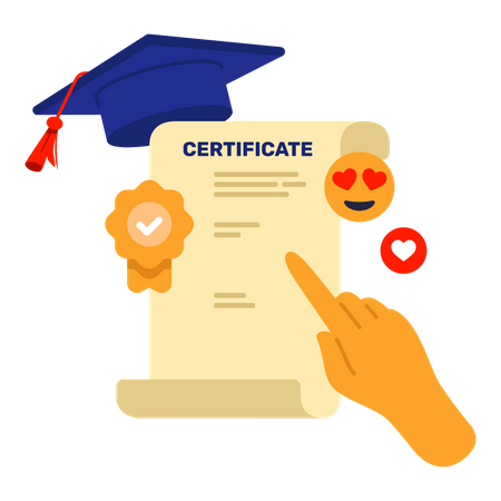 Graduation Certificate  Illustration