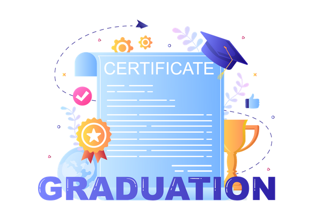 Graduation certificate  Illustration