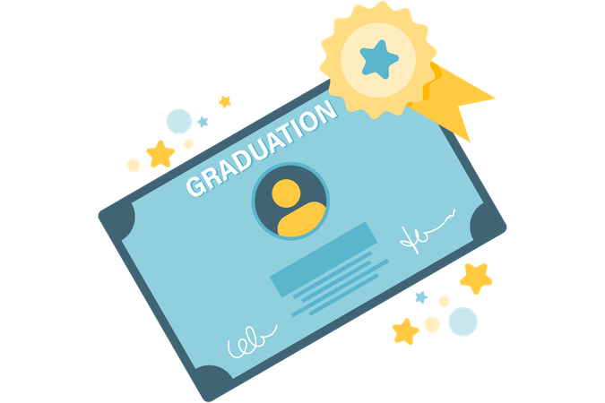 Graduation certificate  Illustration