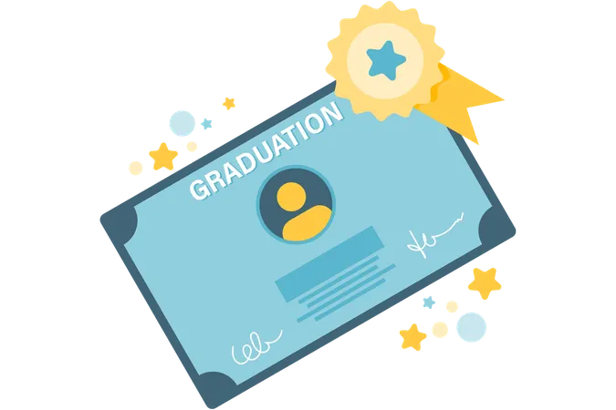 Graduation certificate  Illustration