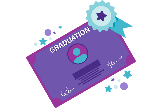 Graduation certificate  Illustration