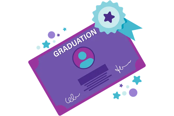Graduation certificate  Illustration