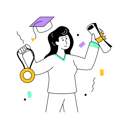 Graduation Certificate  Illustration