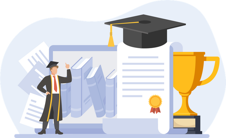 Graduation Certificate  Illustration