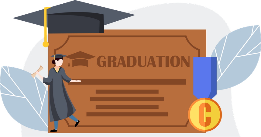 Graduation Certificate  Illustration