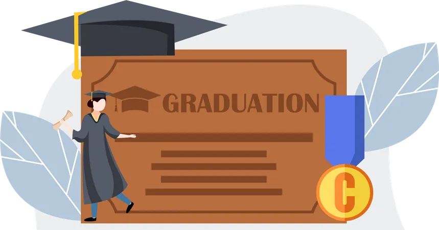 Graduation Certificate  Illustration