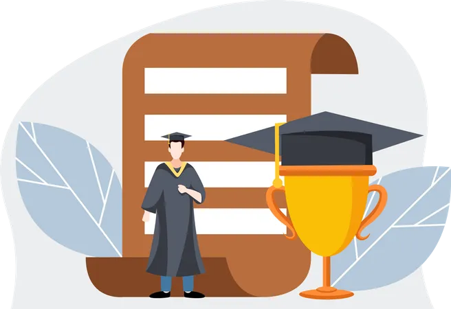 Graduation Certificate  Illustration