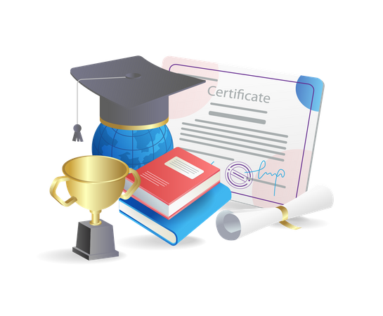 Graduation Certificate  Illustration