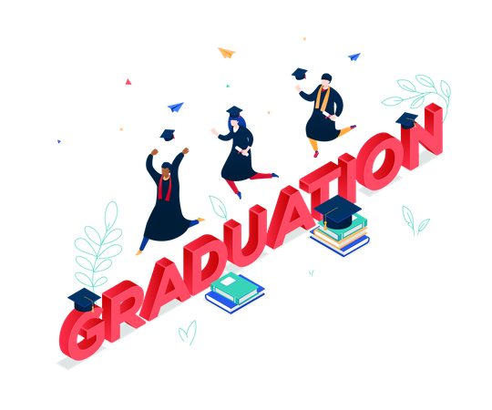 Graduation concept  Illustration