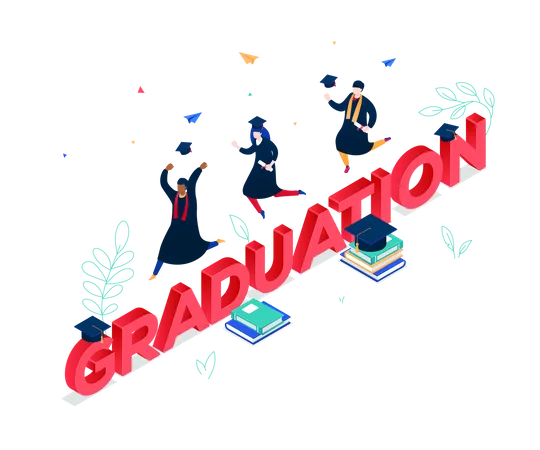 Graduation concept  Illustration