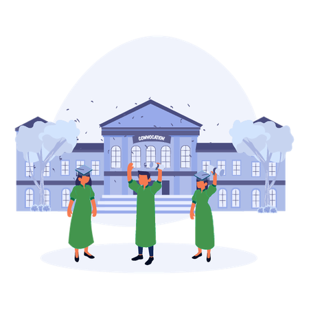 Graduation Day Convocation Ceremony  Illustration