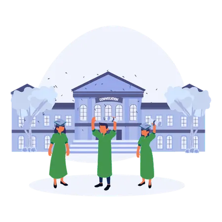 Graduation Day Convocation Ceremony  Illustration