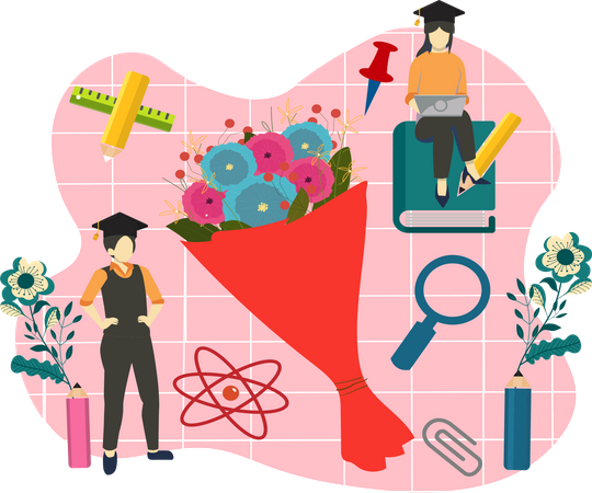 Graduation degree  일러스트레이션