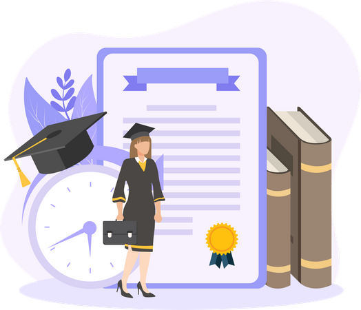 Graduation Flat Design  Illustration