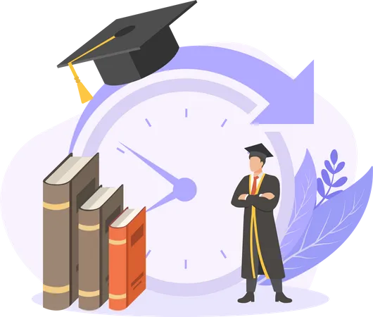 Graduation Flat Design  Illustration