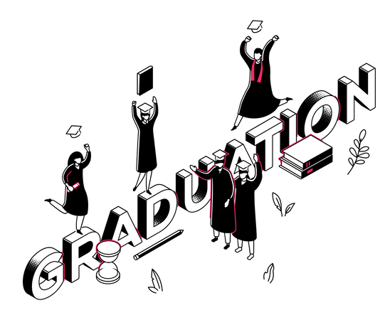 Graduation  Illustration