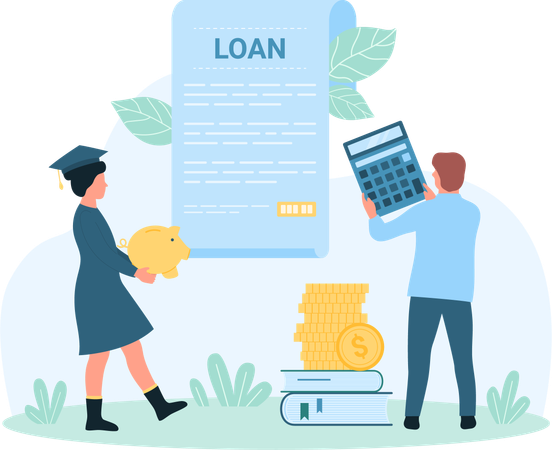 Graduation loan  Illustration