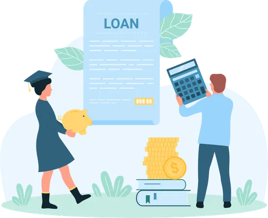 Graduation loan  Illustration