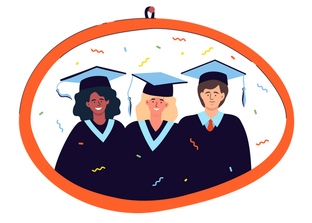 Graduation photo  Illustration