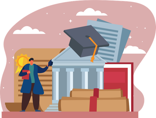 Graduation Student  Illustration