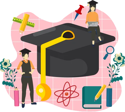 Graduation Student  Illustration