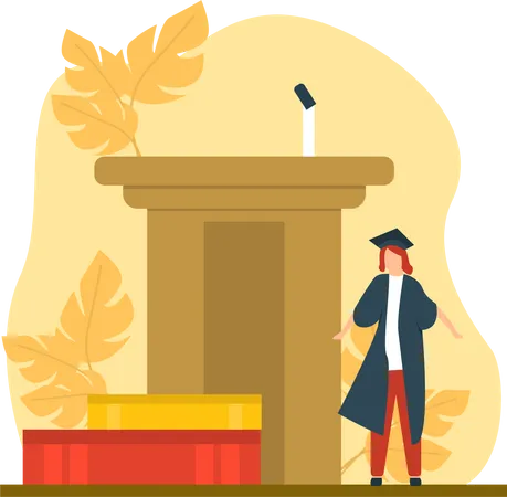 Graduation Student  Illustration