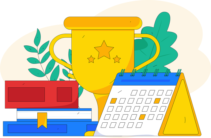 Graduation trophy  Illustration