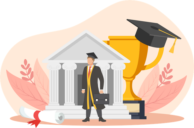 Graduation University  Illustration