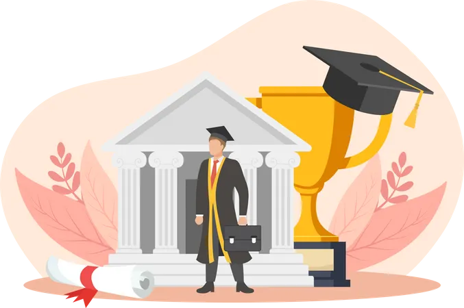 Graduation University  Illustration