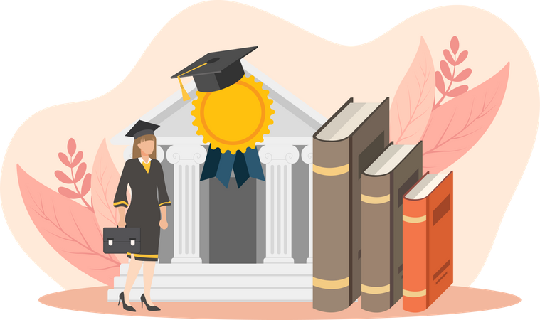 Graduation University  Illustration