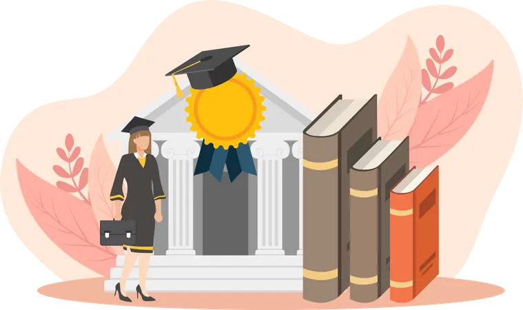 Graduation University  Illustration